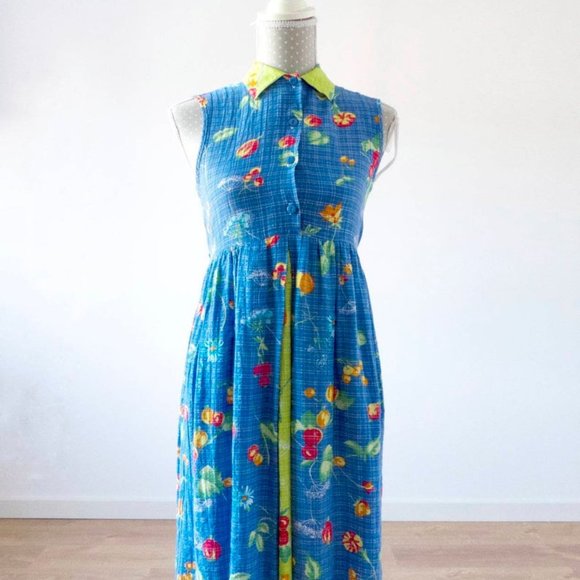 CLEARANCE Vintage 80s/90s Fruit Print Sundress XS/S - Picture 3 of 8